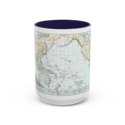 Pacific Ocean and the Bay of Bengal (1943) (Map) Accent Coffee Mug