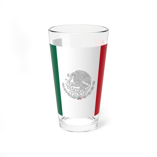 Flag of Mexico with Silver Arms (Mexico) Pint Glass 16oz