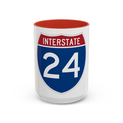 Interstate 24 (U.S. Highways) Accent Coffee Mug