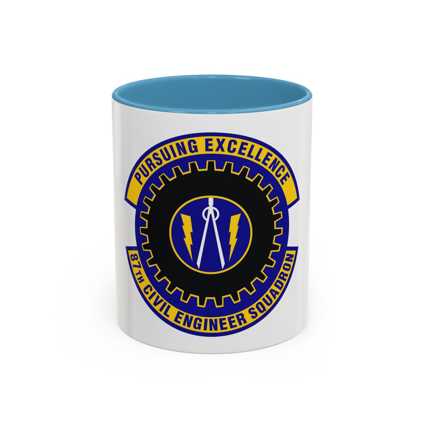 87th Civil Engineer Squadron (U.S. Air Force) Accent Coffee Mug