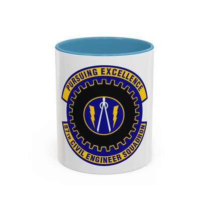 87th Civil Engineer Squadron (U.S. Air Force) Accent Coffee Mug