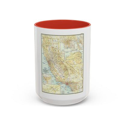 USA - California (1954) (Map) Accent Coffee Mug