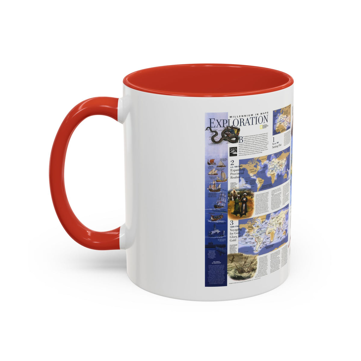 World Map - Exploration (1998) (Map) Accent Coffee Mug