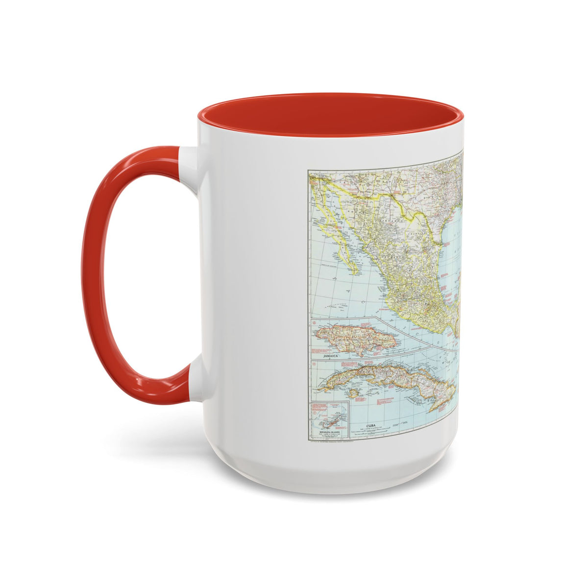 Central America & West Indies (1939) (Map) Accent Coffee Mug