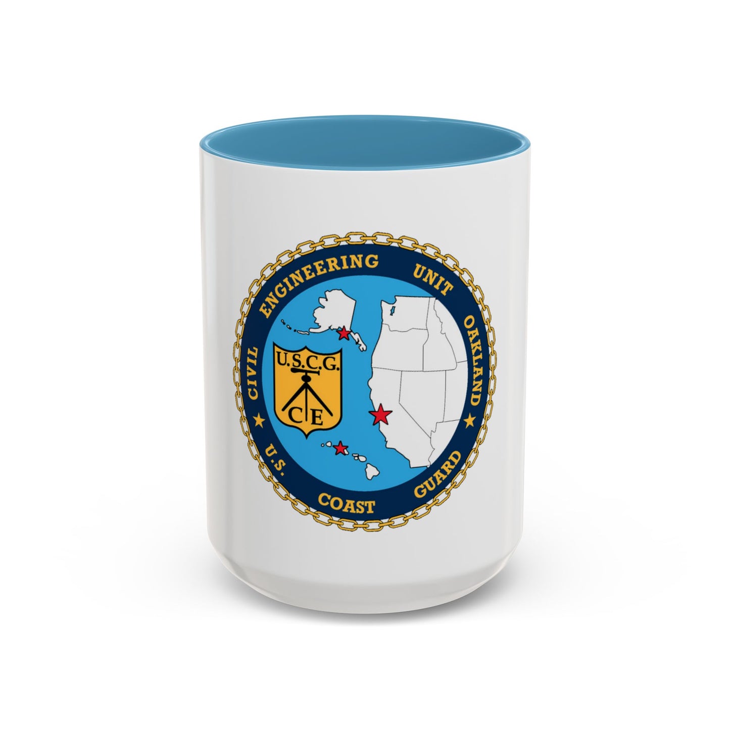 USCG Civil Eng Unit Oakland (U.S. Coast Guard) Accent Coffee Mug