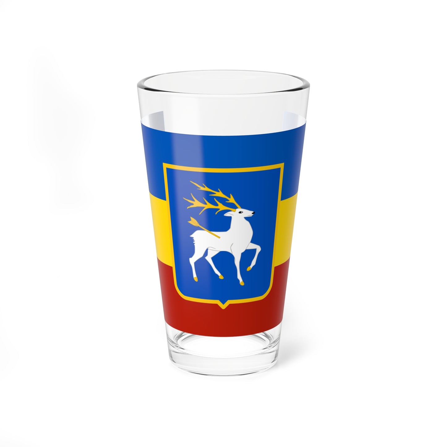 Flag of the Don Republic with coat of arms (Russia) Pint Glass 16oz