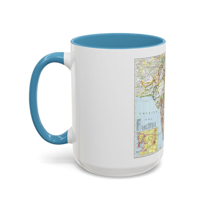 India and Burma (1946) (Map) Accent Coffee Mug