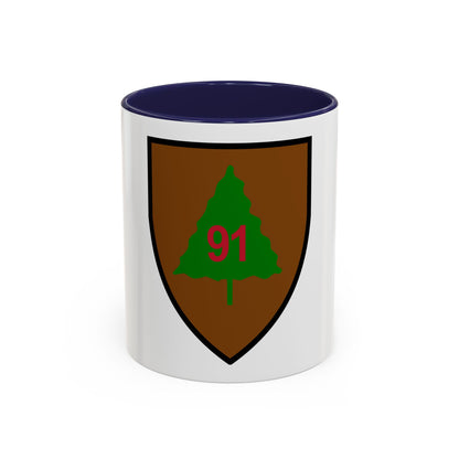US 91st Infantry Division (U.S. Army) Accent Coffee Mug