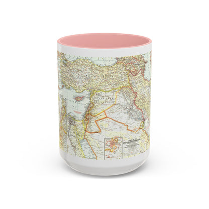 Middle East - The Eastern Mediterranean (1959) (Map) Accent Coffee Mug