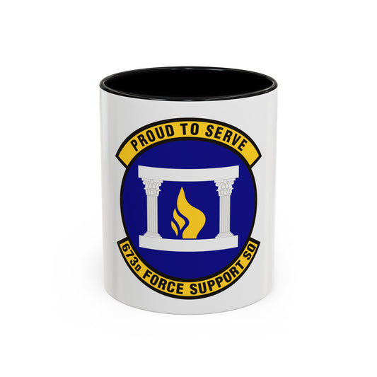 673d Force Support Squadron (U.S. Air Force) Accent Coffee Mug