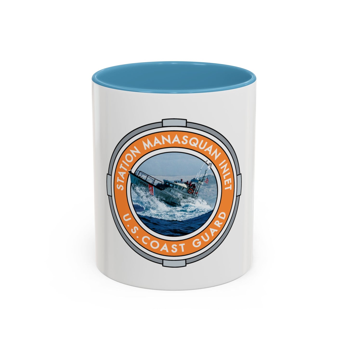 USCG Station Manasquan Inlet (U.S. Coast Guard) Accent Coffee Mug
