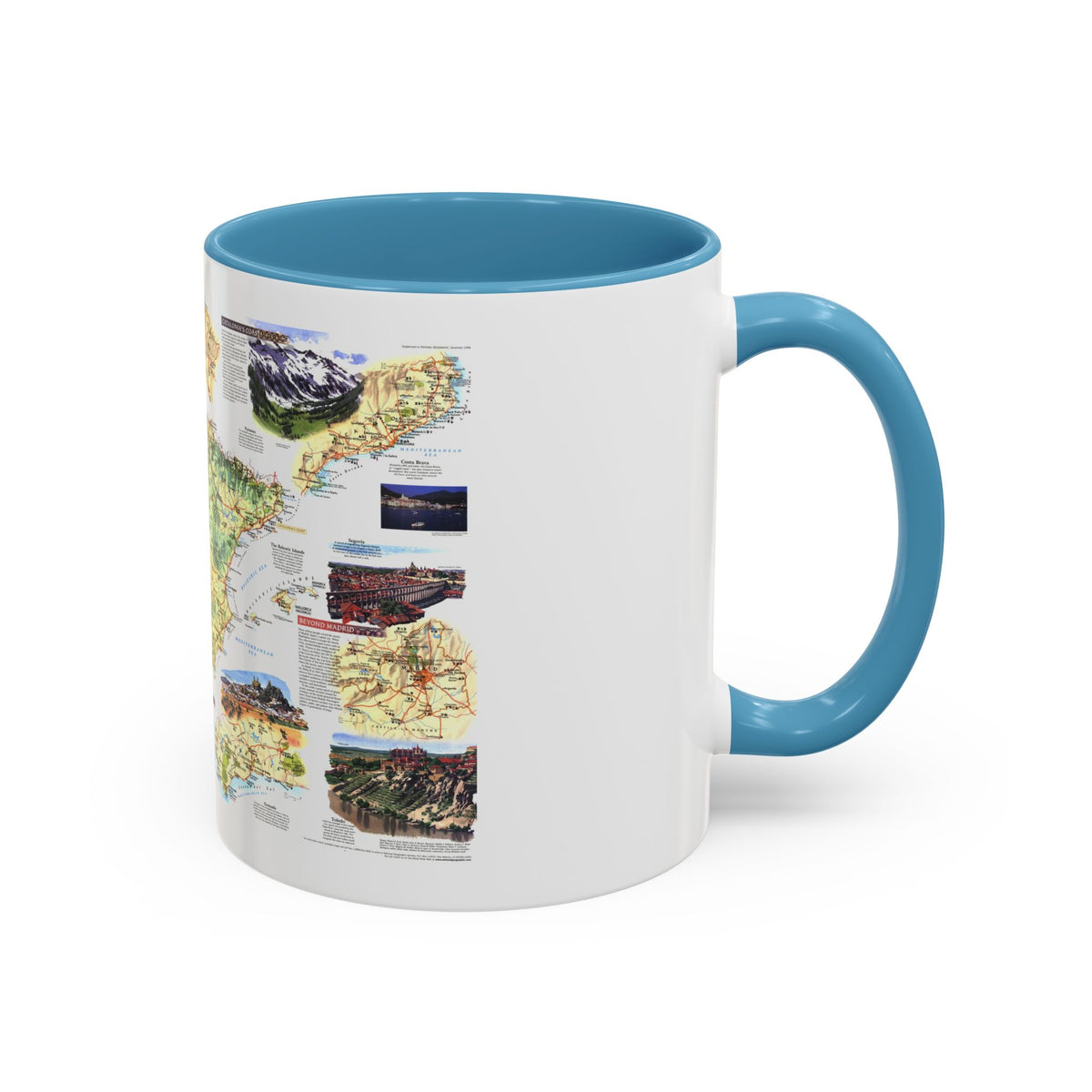 Spain and Portugal - A Traveller's Map (1998) (Map) Accent Coffee Mug