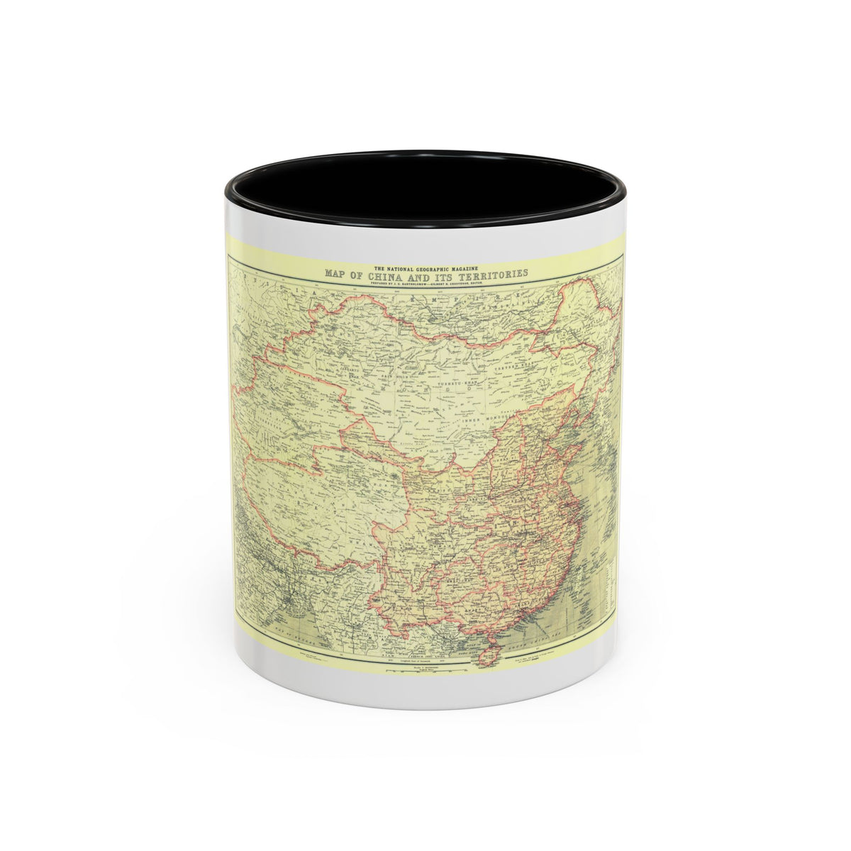 China and its Territories (1912) (Map) Accent Coffee Mug