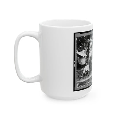 General Napoleon Bonaparte Mclaughlen And Staff Near Washington, D.C. (U.S. Civil War) White Coffee Mug