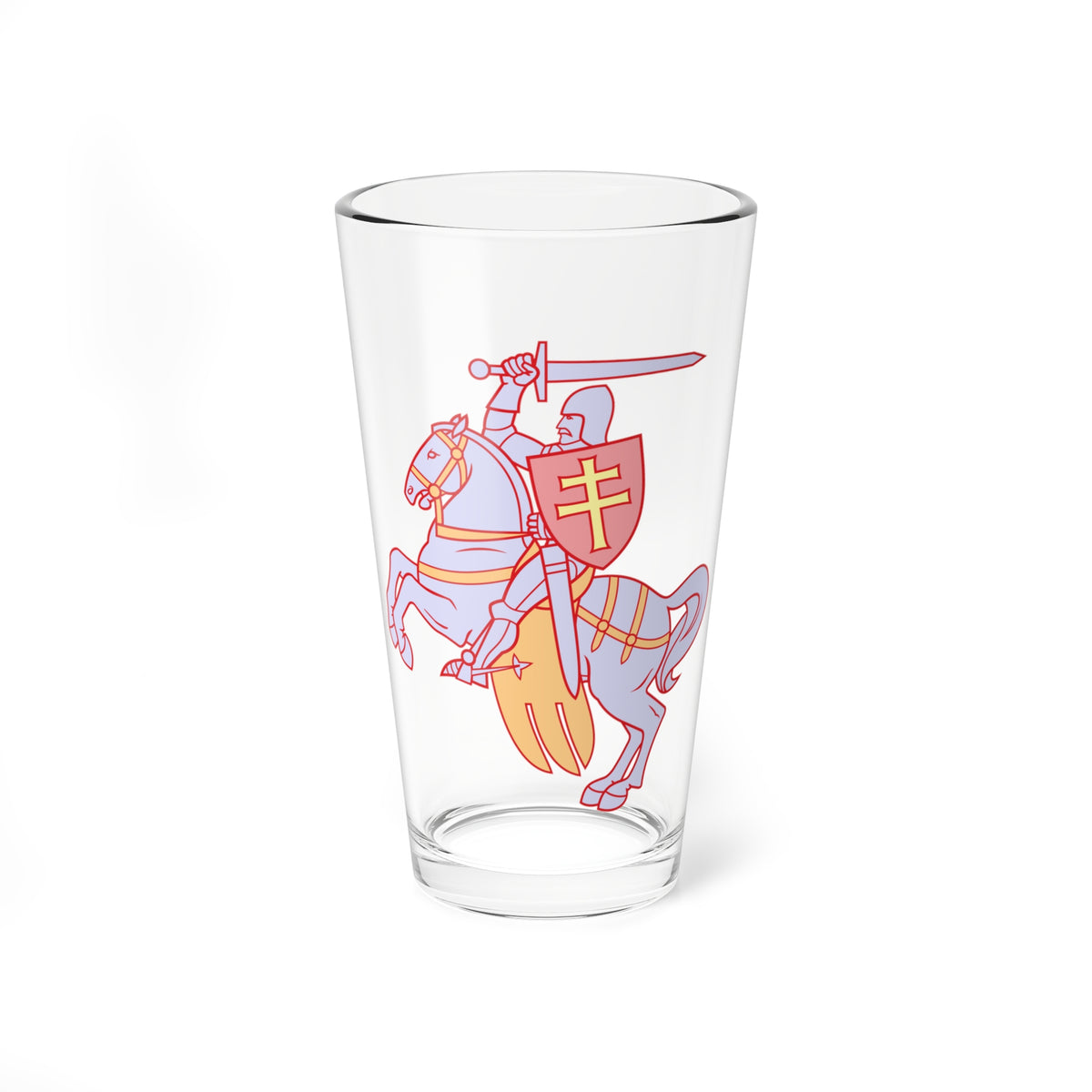 Pahonia-contour multi-color fill available (Belarus) (Coat of Arms) Pint Glass 16oz
