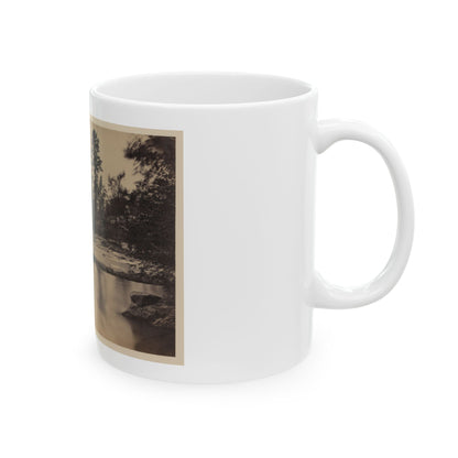 Fallen Tree Across Hazel River, Virginia (U.S. Civil War) White Coffee Mug