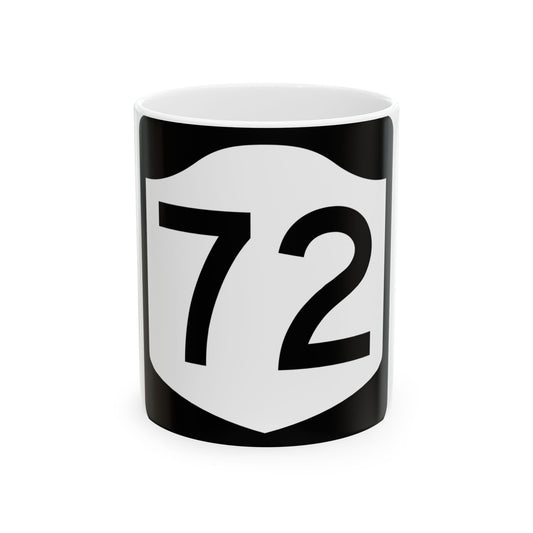 NY-72 (New York) (Road Sign) White Coffee Mug