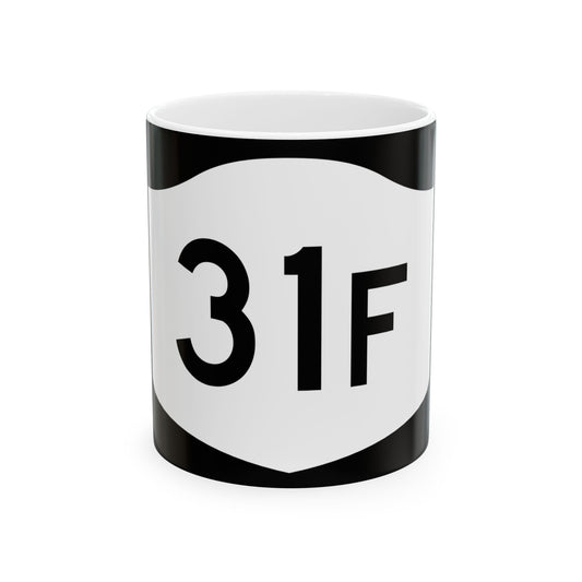 NY-31F (New York) (Road Sign) White Coffee Mug