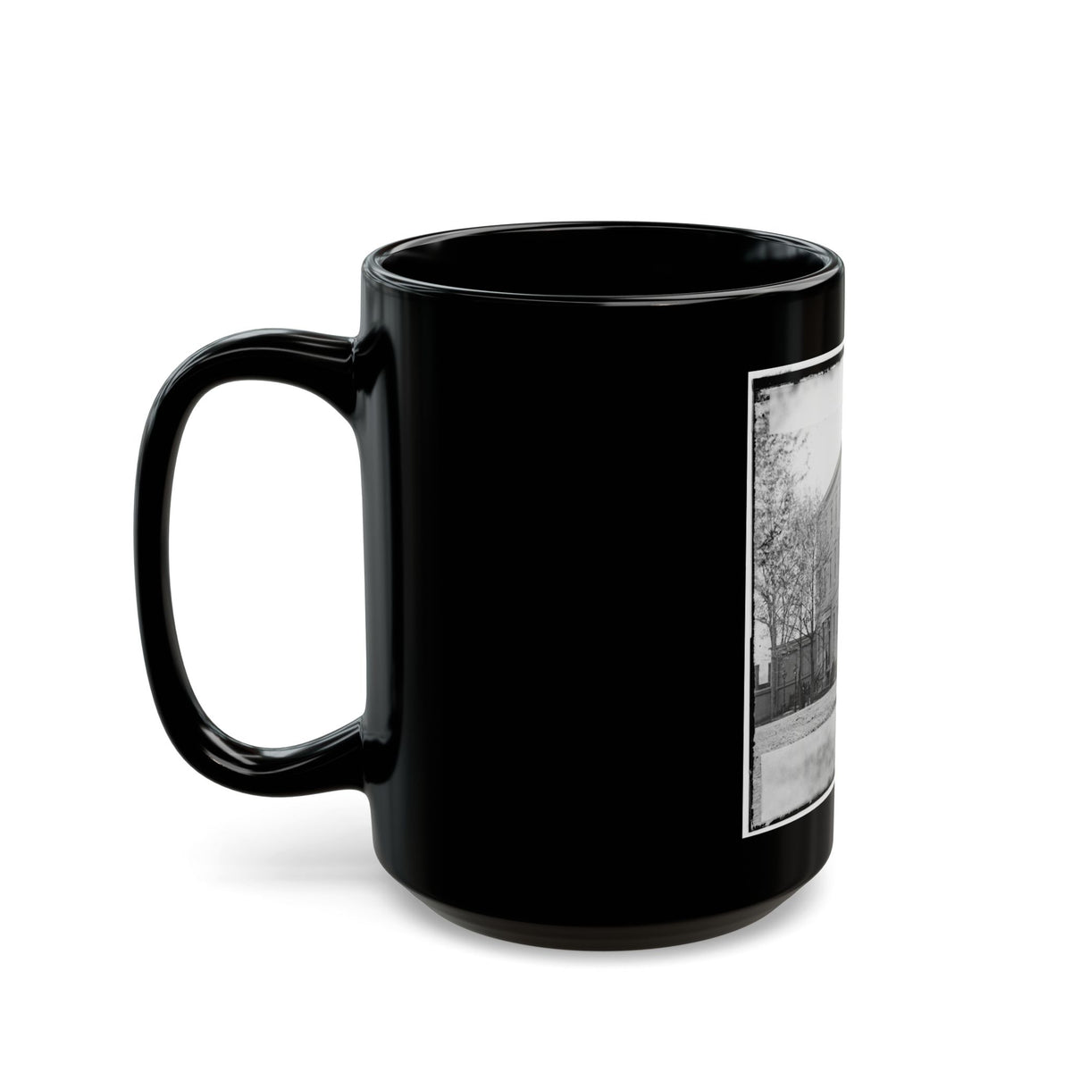 Richmond, Va. Residence Of Jefferson Davis (1201 East Clay Street); A Closer View (U.S. Civil War) Black Coffee Mug