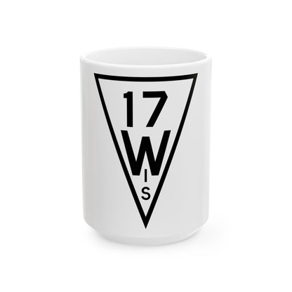 WIS 17 1927 (Wisconsin) (Road Sign) White Coffee Mug-15oz-Go Mug Yourself