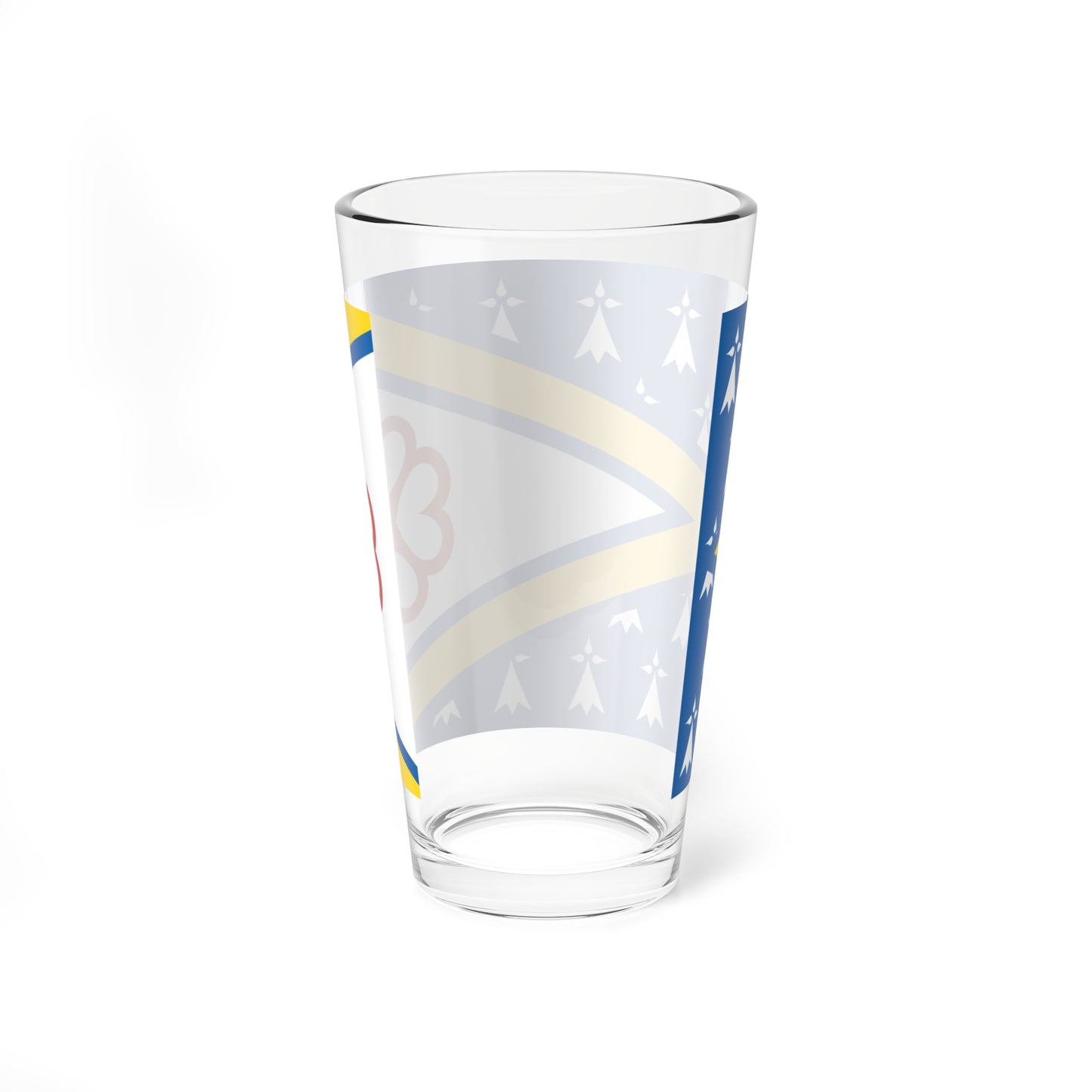 Presquile de Rhuys traditional district flag (France) Pint Glass 16oz