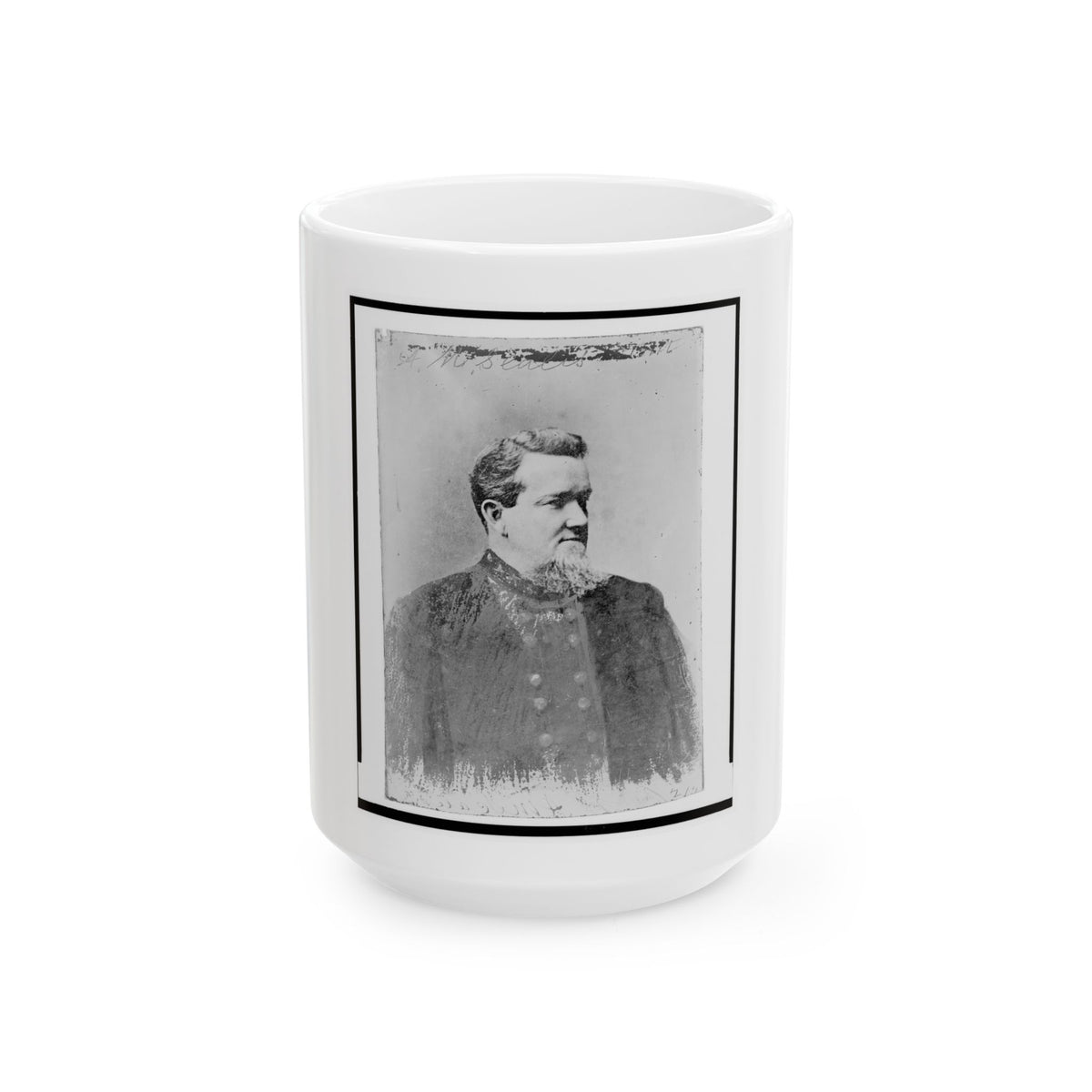 A. M. Scales, Brigidier General, C.S.A., Half-Length Portrait, Facing Right (U.S. Civil War) White Coffee Mug