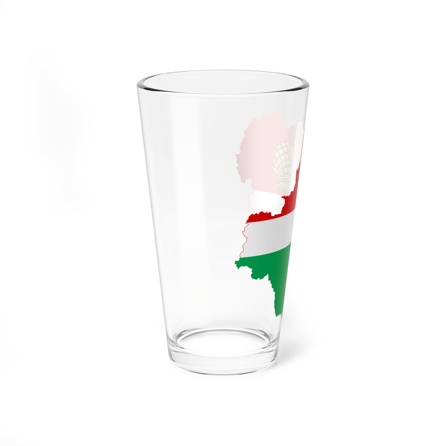 Flag-map of Kaluga Oblast (Russia) Pint Glass 16oz