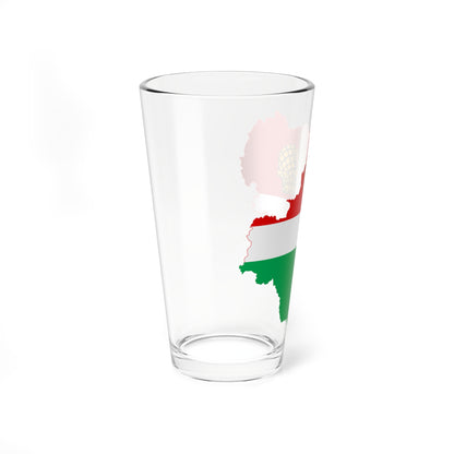 Flag-map of Kaluga Oblast (Russia) Pint Glass 16oz