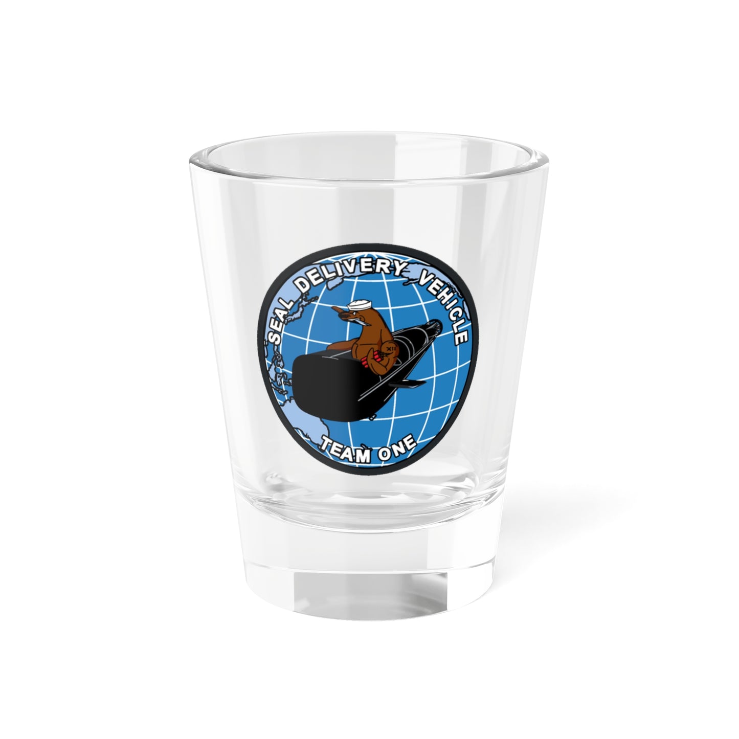 Seal Delivery Vehicle TEAM ONE (U.S. Navy) Shot Glass 1.5oz