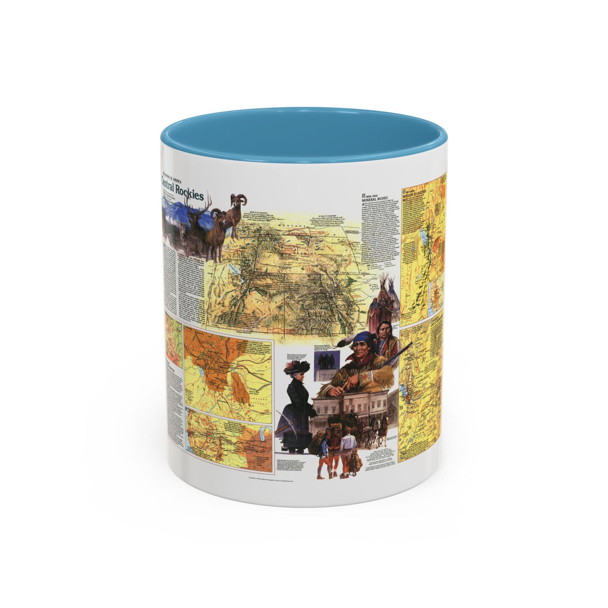 USA - Central Rockies 2 (1984) (Map) Accent Coffee Mug