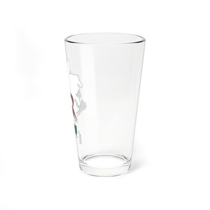 Flag-map of Ufa (Russia) Pint Glass 16oz