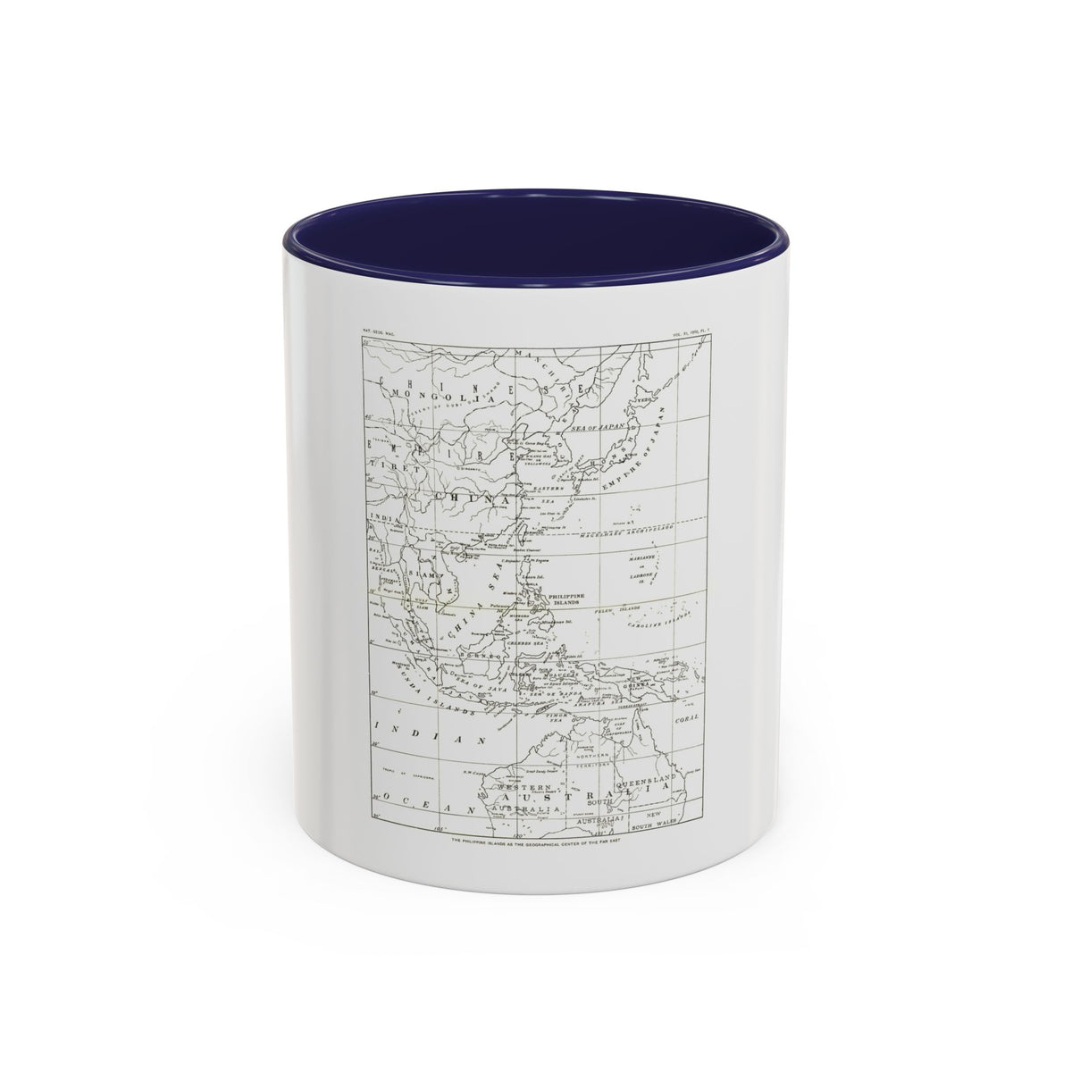 Philippines, The (1900) (Map) Accent Coffee Mug