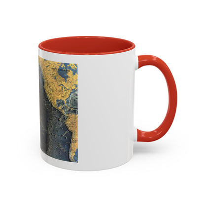 Pacific Ocean Floor (1969) (Map) Accent Coffee Mug