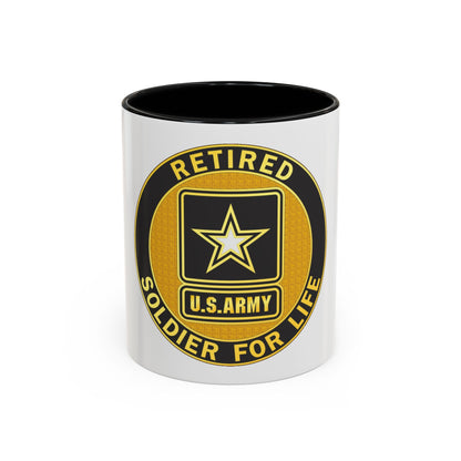Retired Service Identification Badge (U.S. Army) Accent Coffee Mug