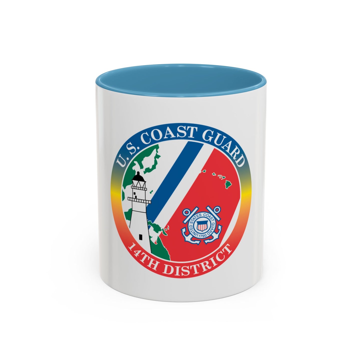 14th CG District (U.S. Coast Guard) Accent Coffee Mug