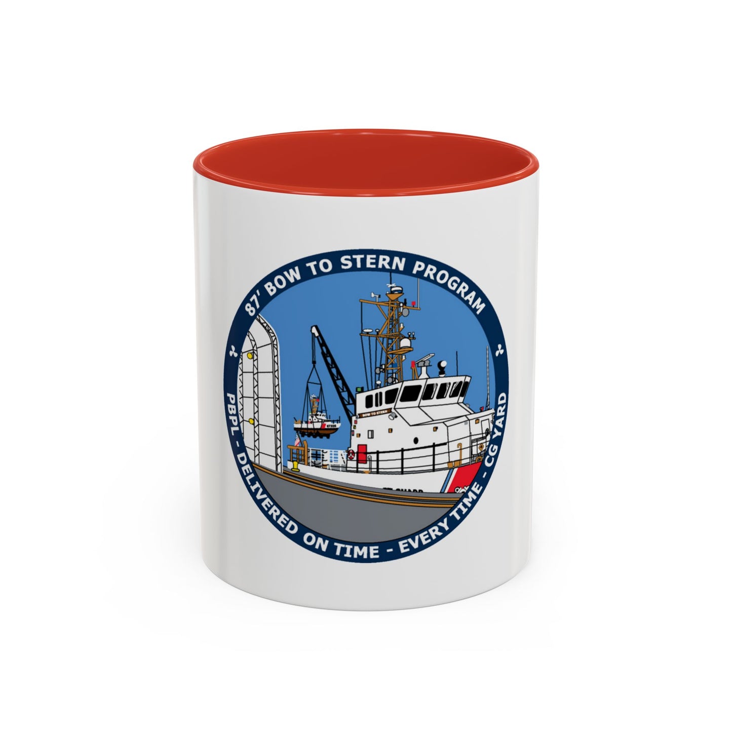 USCG Patrol Boat PBPL Bow to Stern Program (U.S. Coast Guard) Accent Coffee Mug