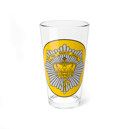 Emblem for the Danish Royal Life Guards IV Battalion (Denmark) (Coat of Arms) Pint Glass 16oz