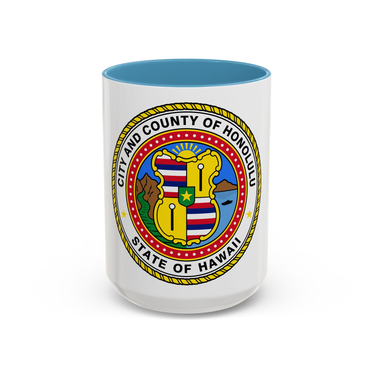 Seal of Honolulu Hawaii - Accent Coffee Mug