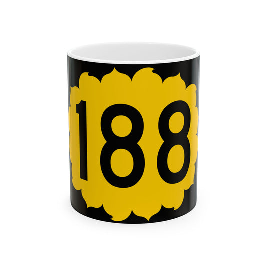 K-188 (Kansas) (Road Sign) White Coffee Mug