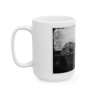 Morris Island (Vicinity), South Carolina. The  Marsh Battery  Or  Swamp Angel  After The Explosion, August 22, 1863 (U.S. Civil War) White Coffee Mug