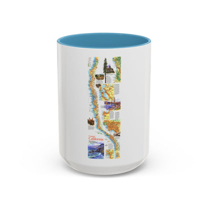 USA - Coastal California (1993) (Map) Accent Coffee Mug