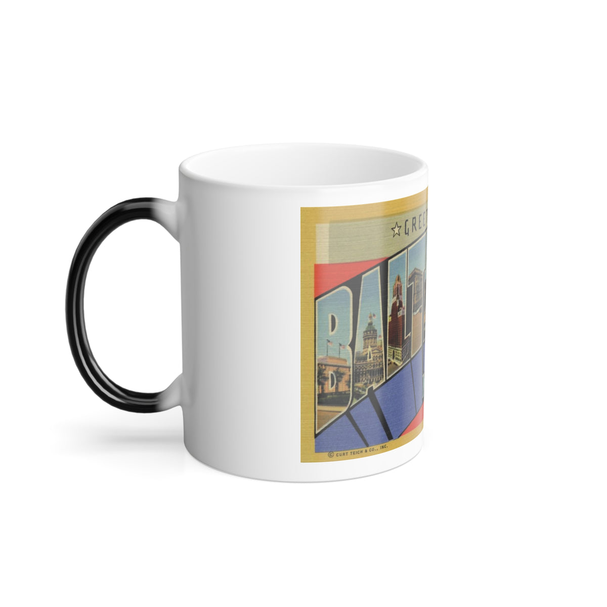Greetings from Baltimore MD (Greeting Postcards) Color Changing Mug 11oz