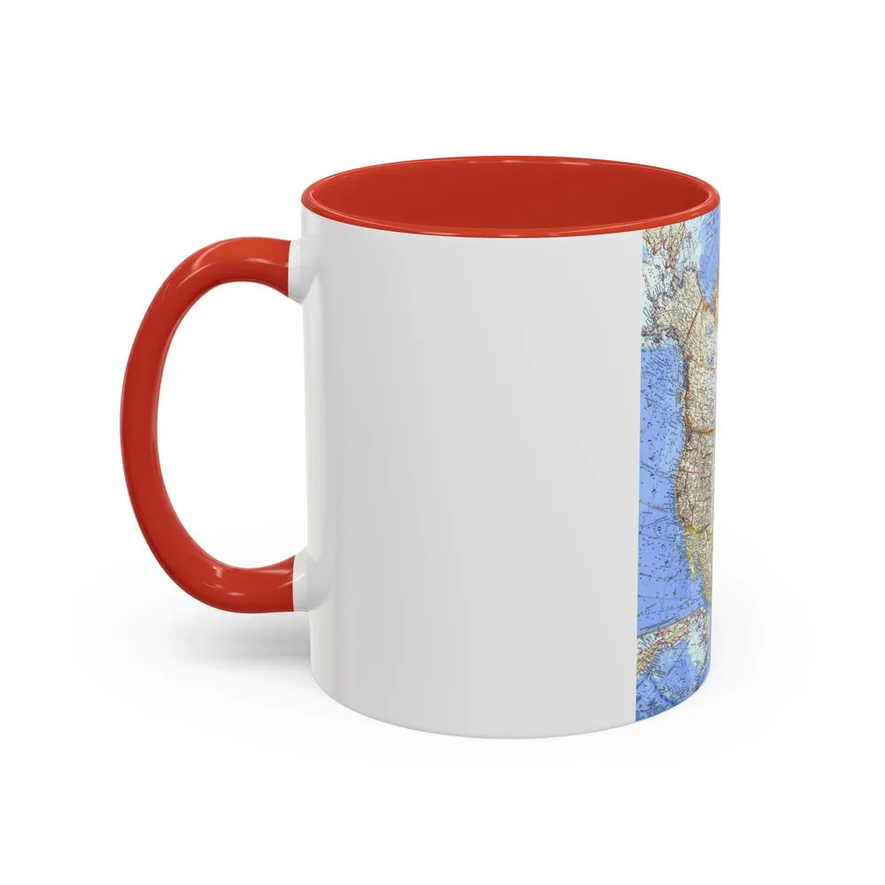 North America (1964) (Map) Accent Coffee Mug-Go Mug Yourself