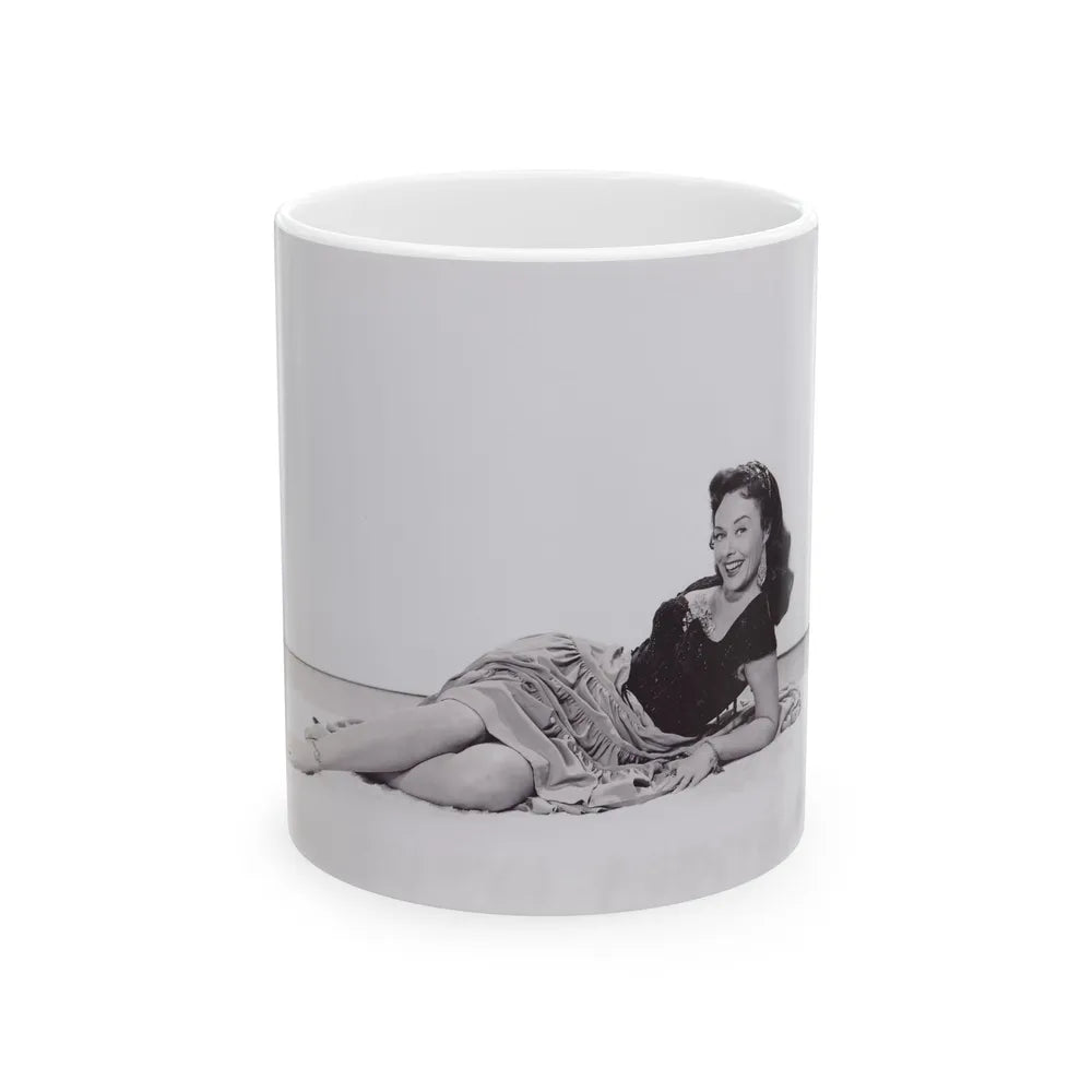 Paulette Goddard #188 (Vintage Female Icon) White Coffee Mug-11oz-Go Mug Yourself