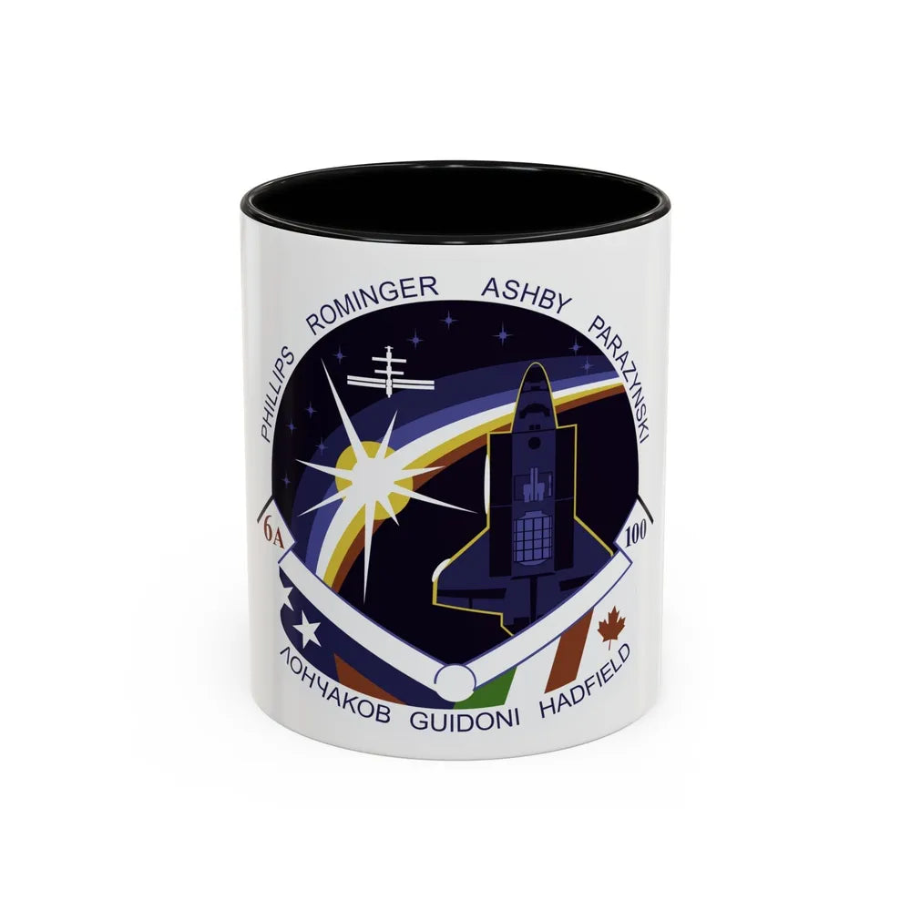 STS 100 (NASA) Accent Coffee Mug-11oz-Black-Go Mug Yourself