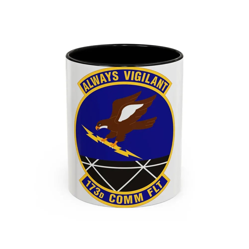 173d Communications Flight (U.S. Air Force) Accent Coffee Mug 11oz Black - Go Mug Yourself