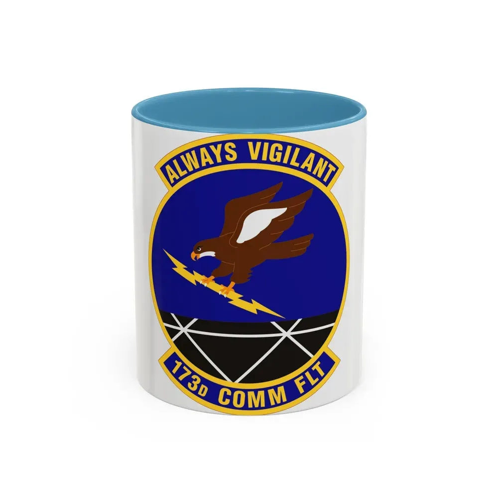 173d Communications Flight (U.S. Air Force) Accent Coffee Mug 11oz Light Blue - Go Mug Yourself