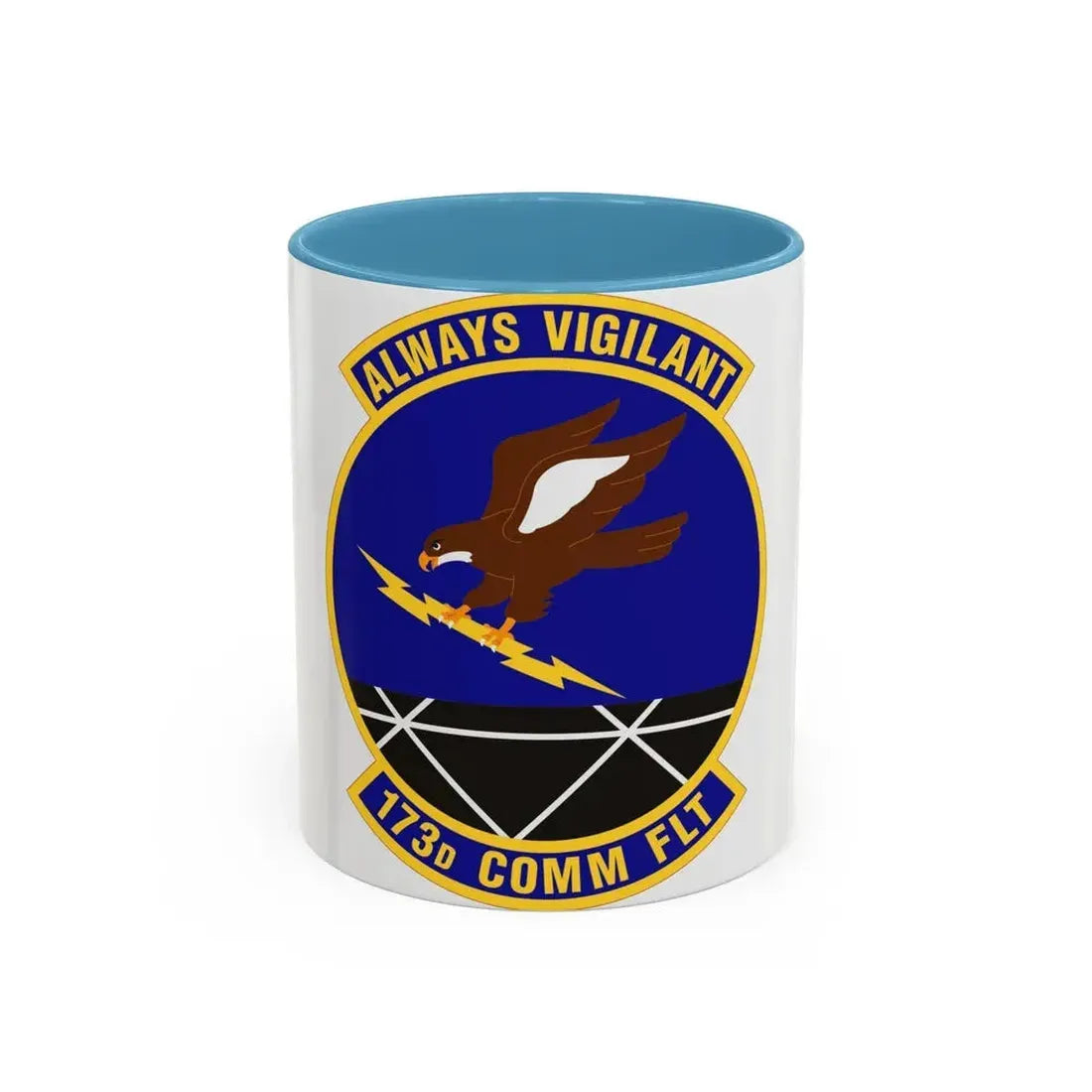 173d Communications Flight (U.S. Air Force) Accent Coffee Mug 11oz Light Blue - Go Mug Yourself