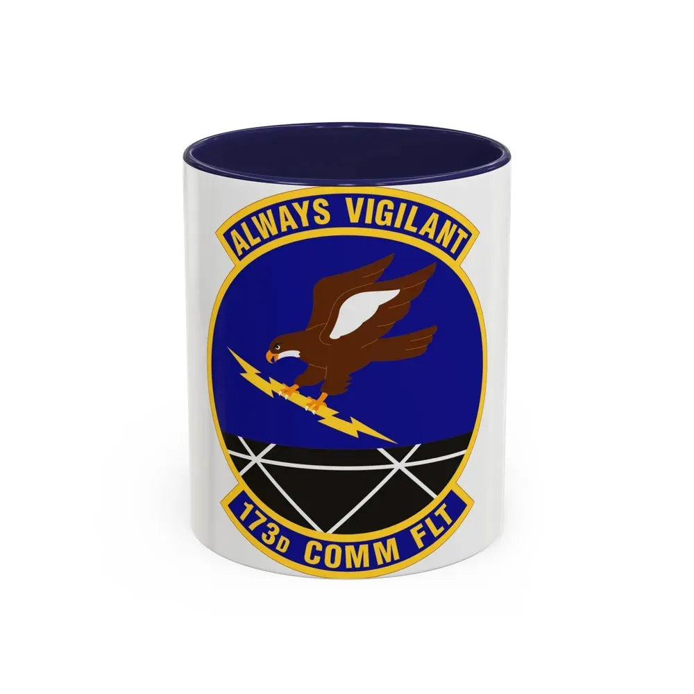 173d Communications Flight (U.S. Air Force) Accent Coffee Mug 11oz Navy - Go Mug Yourself