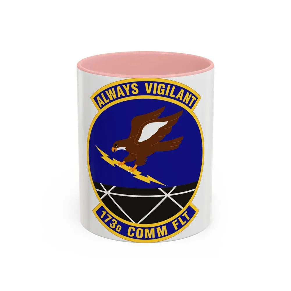 173d Communications Flight (U.S. Air Force) Accent Coffee Mug 11oz Pink - Go Mug Yourself